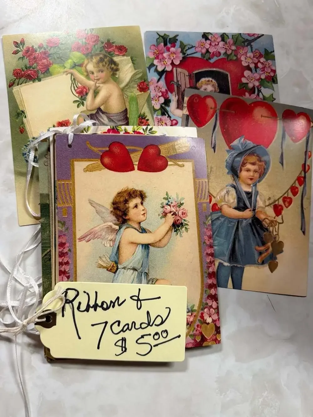 Set of 23 Vintage Victorian Style MiscellaneousCards featuring Cherubs and Heart